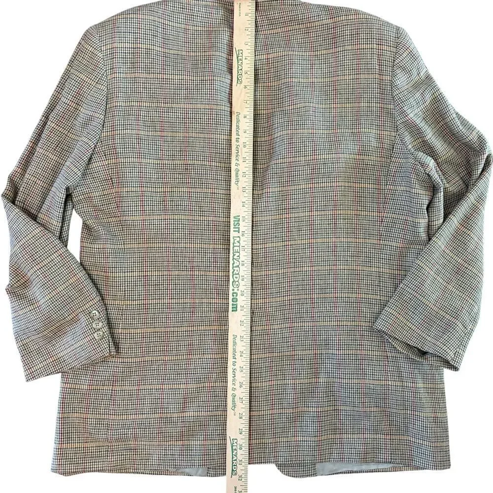Vintage 90s Brooks Brothers Men’s Houndstooth Wool Sport Coat Made in USA – 44R‌